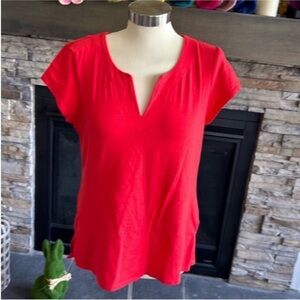 Cable & gauge split neck top